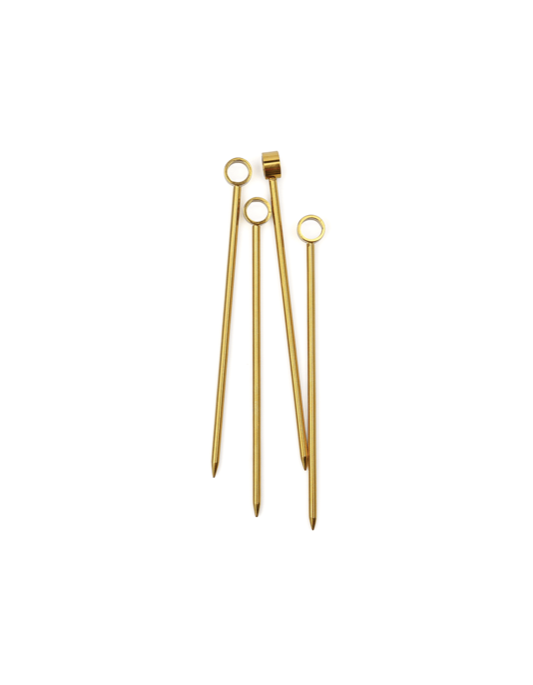 The Owen Cocktail Picks in Gold