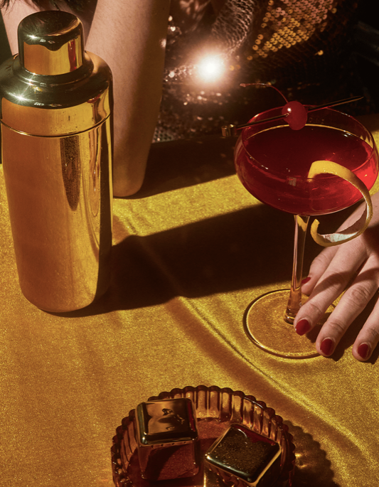 The Owen Cocktail Picks in Gold