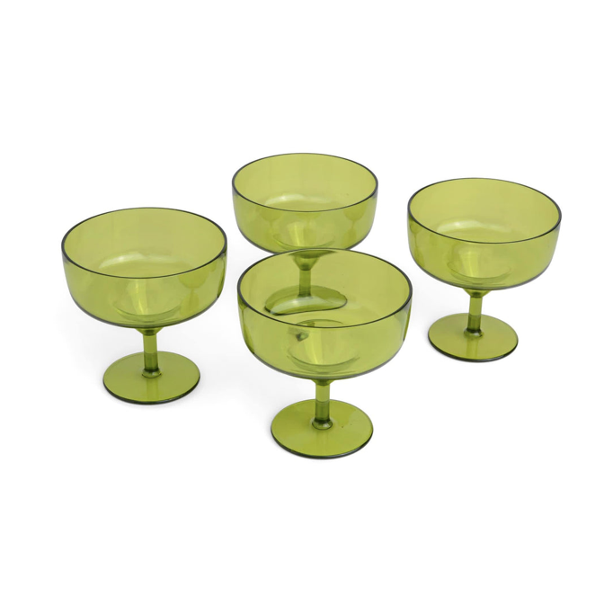 The Rue Margarita Glass Olive Set of 4