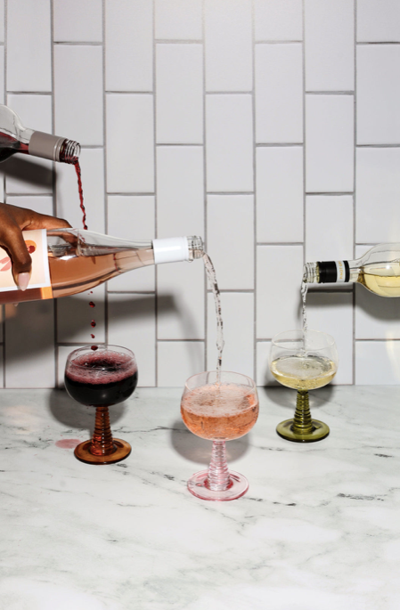 The Romy Wine Glasses Olive Set of 2