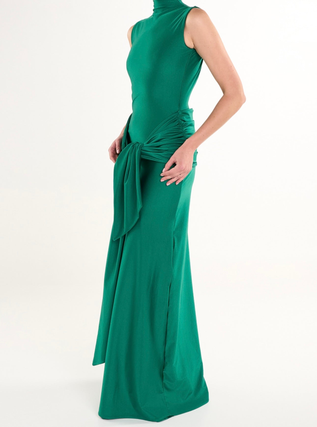 Asil Long Dress Emerald