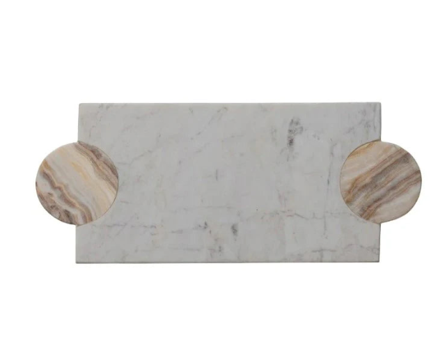 Bandeja de mármol 19inL X 8inW