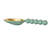 Enameled Aluminum Scoop Mint Gold