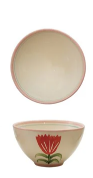 Stoneware Flower Bowl