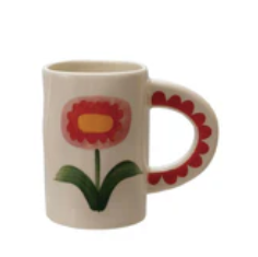 Stoneware Flower Mug