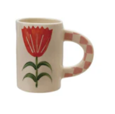 Stoneware Flower Mug
