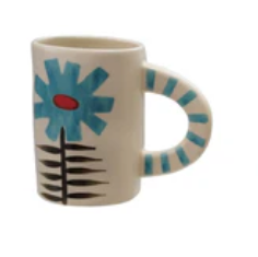 Stoneware Flower Mug