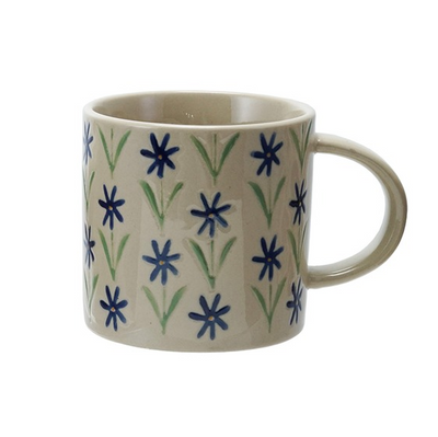 Stoneware Flower Mug