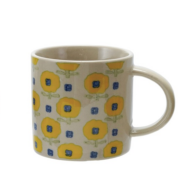Stoneware Flower Mug