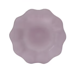 Opaque Glass Scalloped Plate Purple