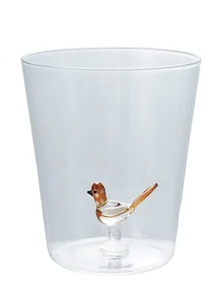 Drinking Glass w Figure Inside