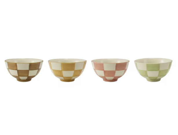 Bowl w Check Pattern