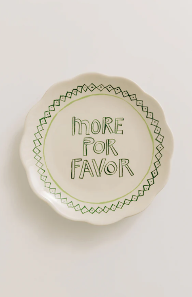 Stoneware Plate w Saying
