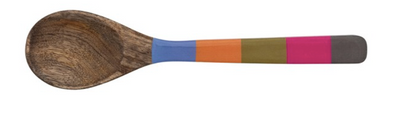 Wood Spoon w Striped Handle