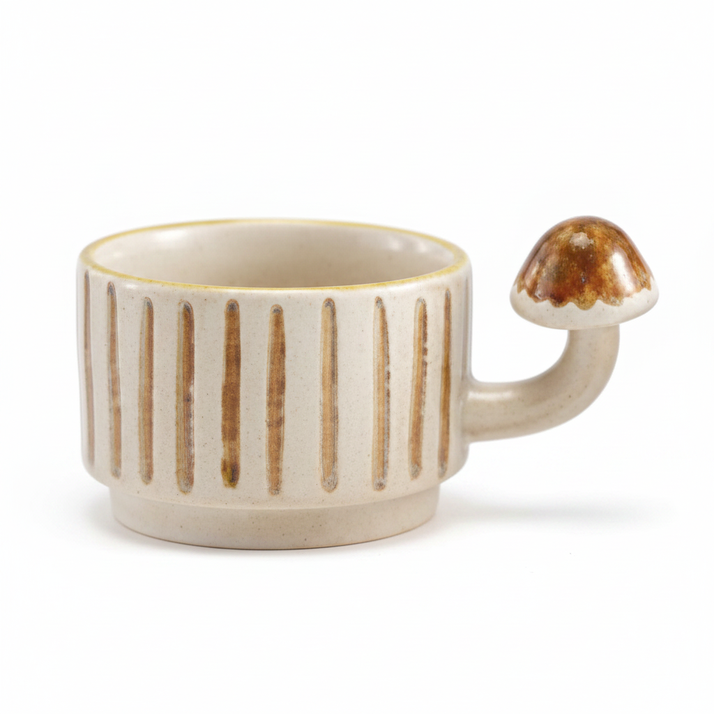Mug with Mushroom Handle