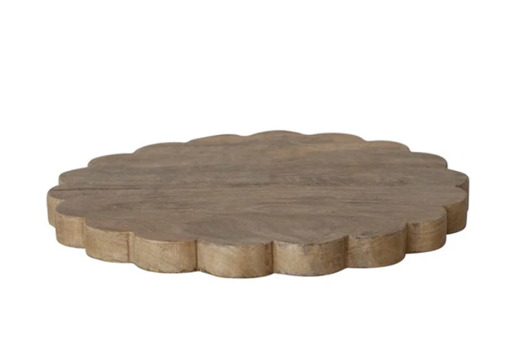 Mango Wood Scalloped Serving Board