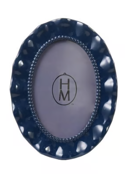 Photo Frame Oval Blue