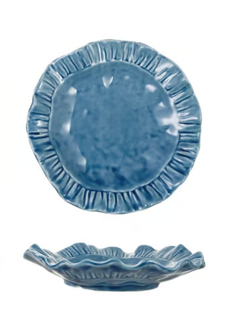 Ruffled Plate Blue