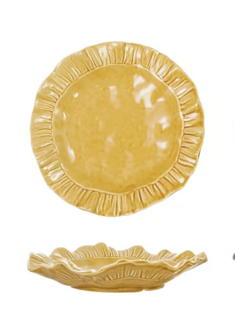 Ruffled Plate Mustard