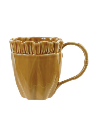 Ruffled Mug Mustard