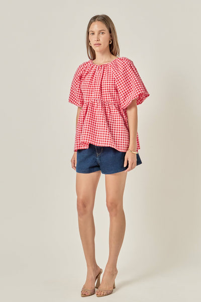 Lisa Blouse Pink Red