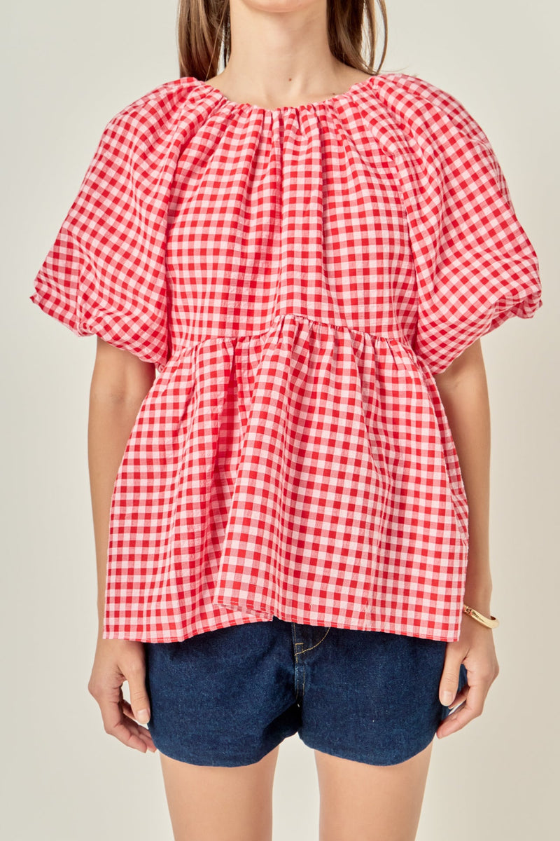 Lisa Blouse Pink Red