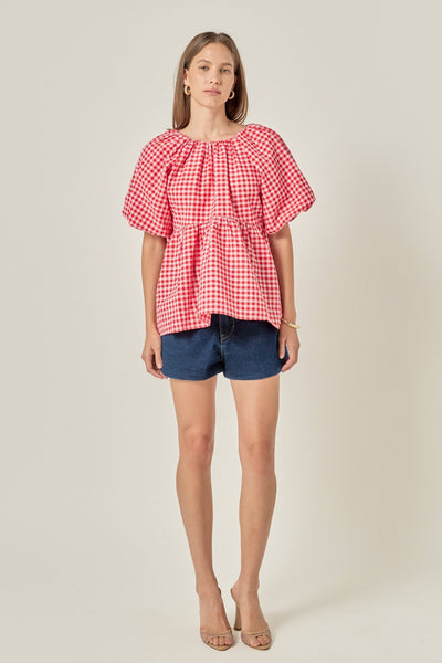 Lisa Blouse Pink Red