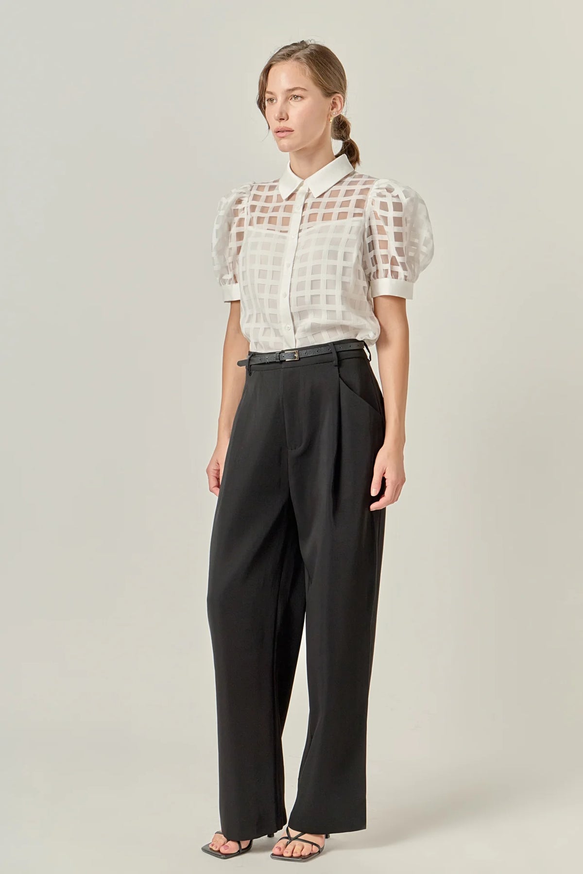 Burde Organza Blouse White