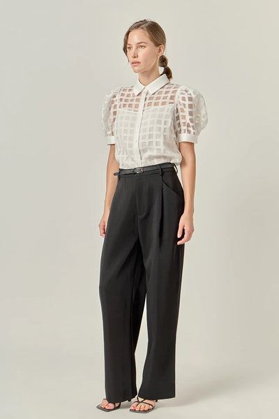 Burde Organza Blouse White