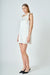 Velvet Satin Bow Mini Dress Ivory