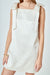 Velvet Satin Bow Mini Dress Ivory