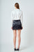 Lace Trim Mini Skirt Black
