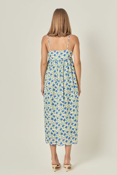 Ruth Dress Cream Blue