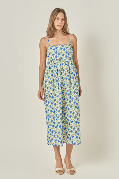 Ruth Dress Cream Blue