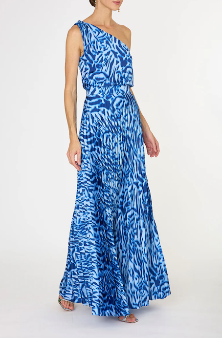 Chettah Miki Long Skirt Blue