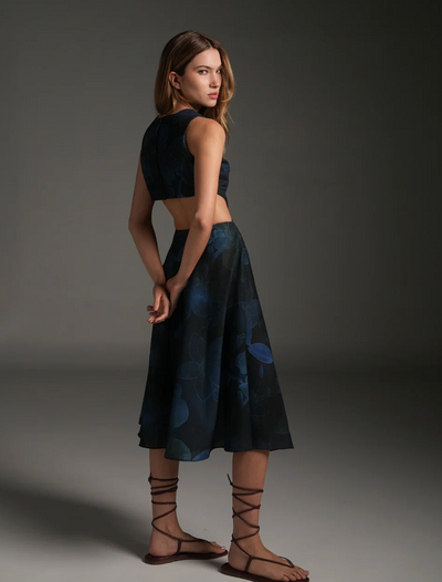 Night Maria Linen Midi Dress