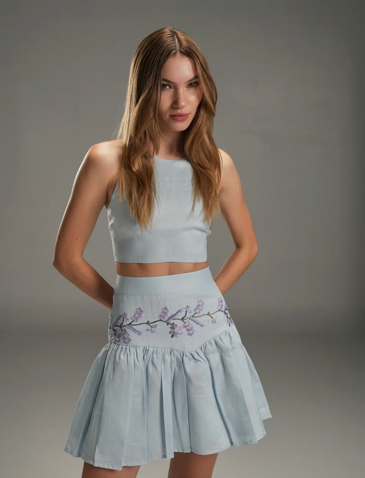 Blue Fernanda Mini Skirt