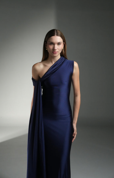 Dei Long Dress Navy