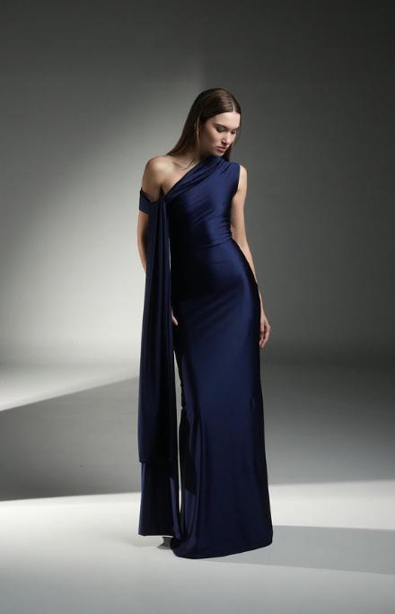 Dei Long Dress Navy