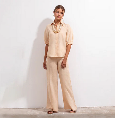 Pilar Pant Lino Beige