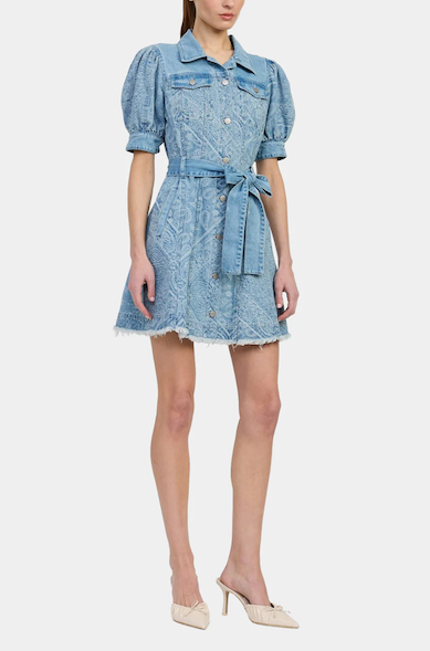 Tarak Mini Dress Lt Blue