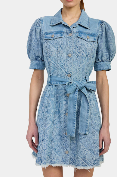 Tarak Mini Dress Lt Blue