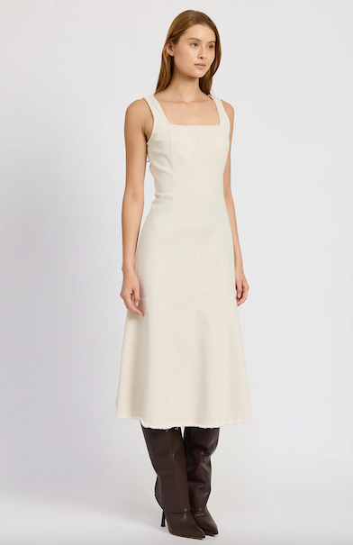 Gwendolyn Midi Dress Off White