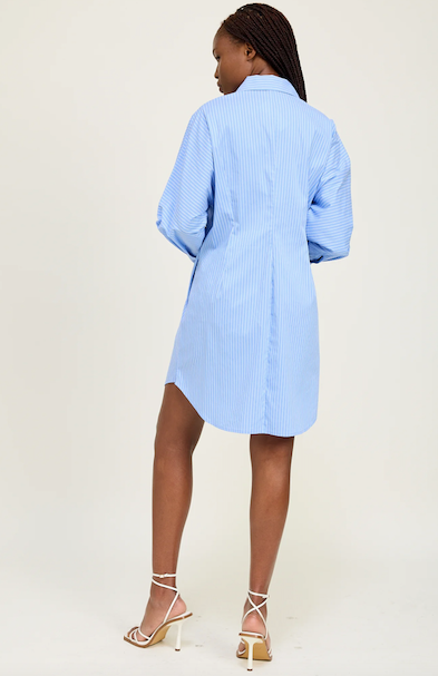 Lilith Shirt Dress Stripe Blue White