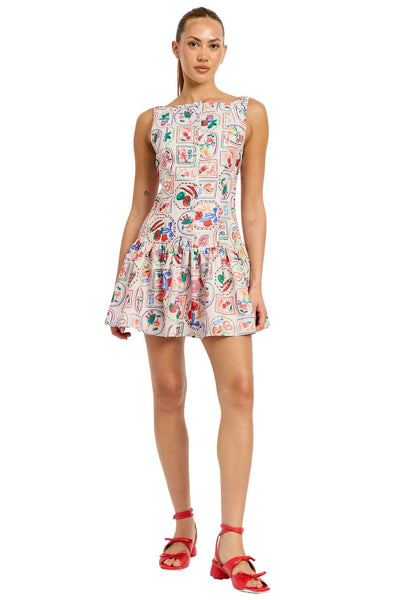 Nayeli Mini Dress Red Multi
