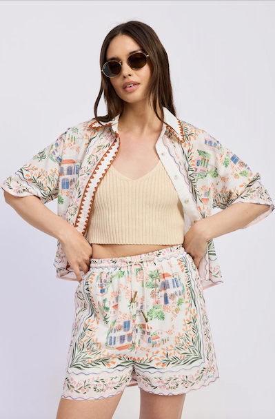 Alaia Short Ivory Terracota
