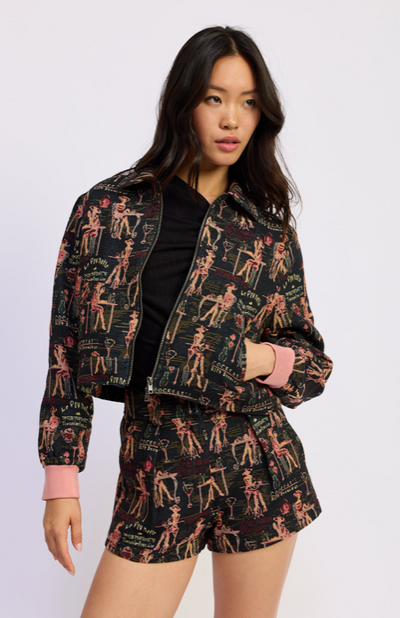 Genevra Jacket Navy Blush Multi