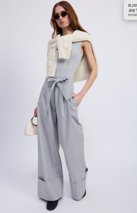 Christelle Pant Gray White