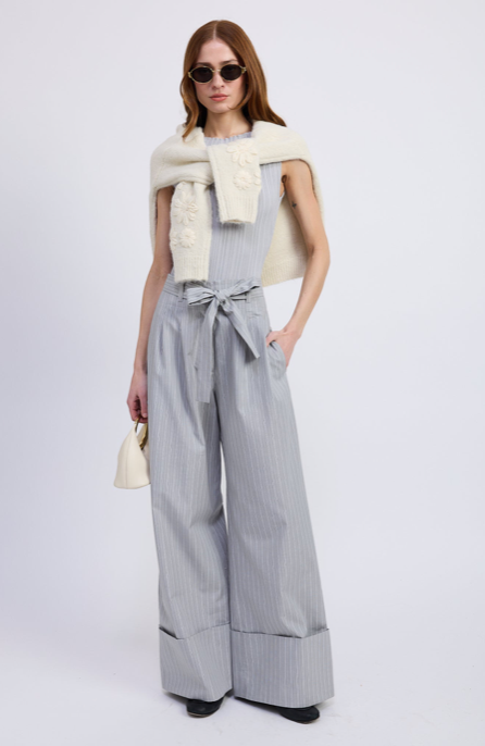 Christelle Pant Gray White