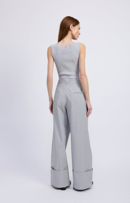 Christelle Pant Gray White